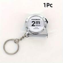 1Pc/2/3Pcs Keychain Tape Measure - Portable Measuring Tool, Metric/Imperial Units, Compact Design Suitable For DIY, Construction, Engineering, Daily Carry, Non-Laser, Reliable And Accurate Keychain Tape Measure, Metal Texture, Durable Construction - Multicolor - View 15