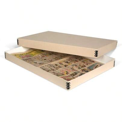 Tan Newspaper Preservation Box - 22 3/4Wx 30 7/8Lx 2 7/8 H