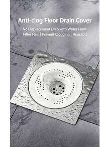 1pc Reusable Anti-Clogging Drain Cover, Shower Drain Collector, Non-Slip Bathroom Sink Strainer, Anti-Clogging & Anti-Insect, Easy To Install Drain Protector - Multicolor - View 6