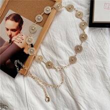 Women's Gold And Silver Metal Belt, Luxurious For Dresses And Elegant Looks - 金的 - 查看 7