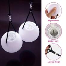 Mjukt lysande roterande POI-boll, LED-belyst boll, regnbågsgradient, blinkande med hög hastighet, batteridriven, lämplig för nybörjare och proffs, perfekt för jul, fester och festivaler (inbyggt batteri) - Svinga bollen - Visa 7