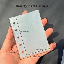 A6/A7/M5 半透明纽扣信封活页夹封面，A6 贴纸笔记本，替换内页，收纳册，计划本封面，收藏卡，笔记本，日记本，文件收纳册，明信片，偶像卡，学习用品，纪念币收藏，照片/文件收纳，相册 - 款式 - 查看 13