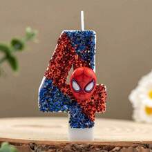 Superhero Themed Fun Cartoon Number 0-9 Birthday Cake Topper, Party Gift, Children's Birthday Candles - Multicolor - View 8