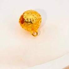 金铜铃铛吊坠，镂空雕刻虎头设计，DIY饰品配件 - 1 - 查看 6