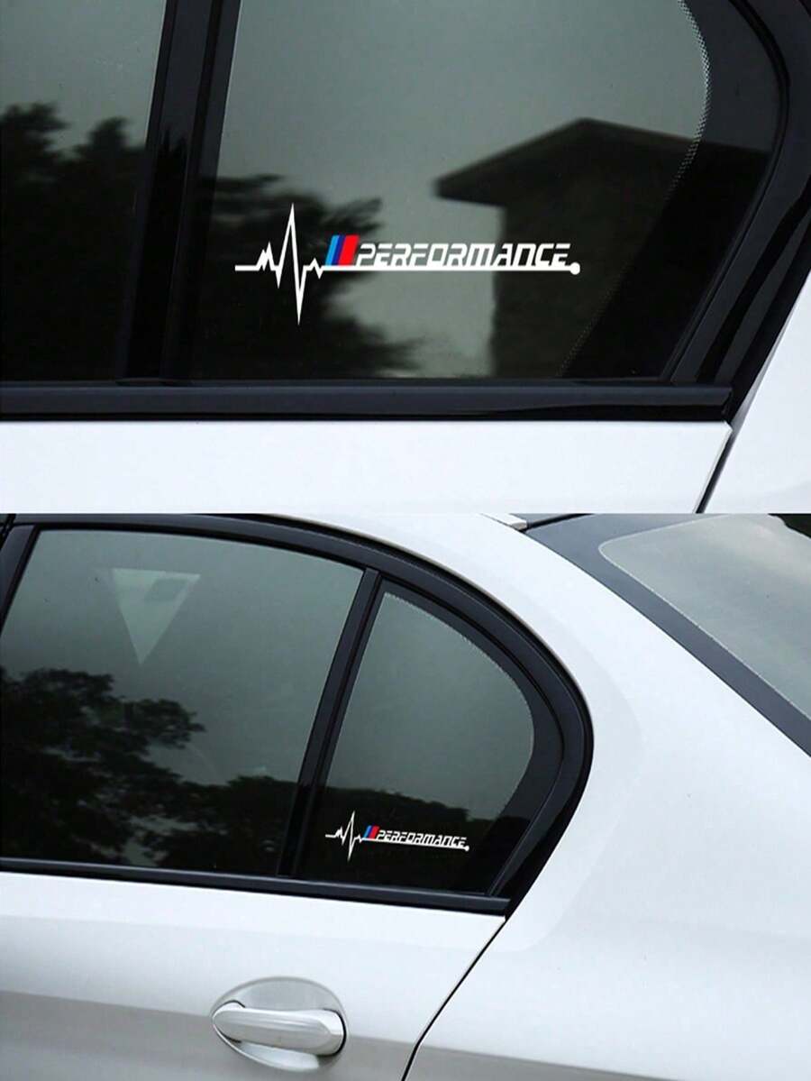 2pcs Performance Emblem Car Side Window Decor Sticker For Bmw F20 F30 G20 F31 F34 F10 G30 F11 X3 F25 X4 I3 M3 M4 1 3 5 Series M - A - View 1