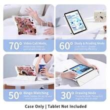 Ốp bảo vệ máy tính bảng họa tiết khỉ với kính thời trang màu hồng, đỏ và đen, làm bằng acrylic pha lê, có chân đế, tương thích với Honor, Apple và các dòng máy phổ biến khác, có thể gập lại chống cong vênh, các góc được gia cố bằng silicon, chức năng tự động bật/tắt màn hình, khe cắm bút tích hợp, chân đế gập đa góc - Bảo vệ hoàn hảo hàng ngày, món quà lý tưởng cho các dịp lễ. - Nhiều màu - Xem 7