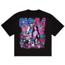 Punk X T-shirt - WWE pirat-T-shirt, perfekt WWE-par, unis-ex vintage retro, moderiktig bomull, helfärgade, fullstorlekar, för män, för kvinnor, sommarset, semesterset för kvinnor, festivalset för kvinnor, bröllopsklänning för kvinnor, sommarset för kvinnor, sommarpaljettset för kvinnor, festivalset för kvinnor, sommarpaljettset för kvinnor, festivalset för kvinnor, vit T-shirt, sommarkläder, sommar-T-shirts för barn - Svart - Visa 1