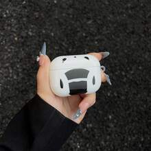 Creative Racing Car Pattern Protective Case For AirPods 1/2/3/4/Pro2/Pro3 Bluetooth Earphones, Designed Specifically For Apple Wireless Earbuds - White - View 7