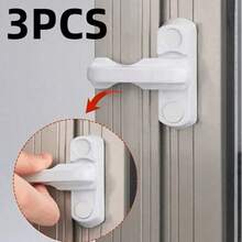 1/2/3pcs T-Shaped Window & Door Safety Lock, 180° Rotatable Design, Easy To Switch - Multicolor - View 9