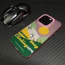 MINISO Snoopy Never Stop Climbing In-Mold Decoration Phone Case For IPhone 17/17 Pro/17 Pro Max/17 Air/16/15/14/13/12/11/X Series Iphone 17 Pro Max Case Iphone 17 Pro Case Iphone 17 Case Scratch-Resistant Fade-Proof The Girlfriend - Black - View 8