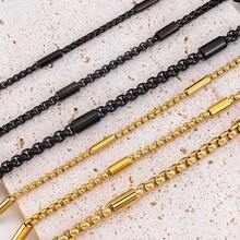Rantai Manik Mutiara Stainless Steel Modis Sepanjang 1m, Cocok untuk Membuat Gelang, Kalung, dan Perhiasan Sendiri - Rantai DIY - View 5
