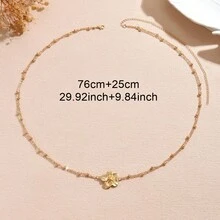 1件时尚性感波西米亚风奢华双层花卉链条可调节腰链，适合日常佩戴、派对、舞蹈、海滩、比基尼等场合的身体饰品配饰 - 金色 - 查看 5