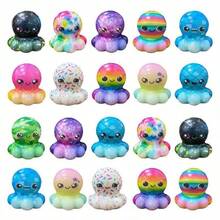 Cute Glowing Octopus Soft Squeeze Toy: Soft Slow Rebound Squeeze Stress Relief Toy, Adorable Animal Shaped Sensory Fidget Toy, Perfect Mother's Day Gift For Adults And Stress Relief Toy Collectors - View 1