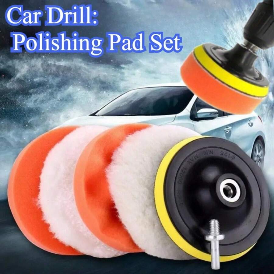 8pcs Car Polishing Tool Set, 3/4-Inch Soft Pads, Waxing And Polishing Discs, Scratch Repair Tools, Angle Grinder Accessories, Home Renovation Tool Kit