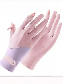 1 par de guantes de verano con protección solar, guantes resistentes, antideslizantes y con pantalla táctil para pesca, actividades al aire ciclismo - Guantes - Ver 17