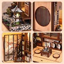 Japanese Style Garden Charm Mini House Dollhouse BOOK NOOK Bookend Wooden DIY Assembly Model Home Decor Collectible Ornament Holiday Gift - Multicolor - View 5