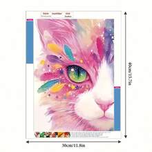 1幅5D DIY钻石画，星空彩虹猫，手工DIY钻石刺绣，无框，客厅卧室装饰，送给妈妈的礼物 - 查看 6
