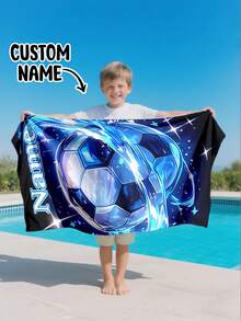 Un asciugamano da spiaggia personalizzato per bambini, un regalo di compleanno estivo perfetto, adatto a ogni tipo di occasione estiva. Personalizza asciugamani da spiaggia e accessori per la spiaggia, la piscina, i viaggi, il campeggio, lo yoga e altro ancora. - Multicolore - Visualizzare 10