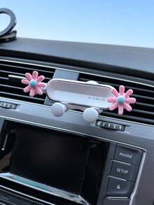Cute Daisy Air Vent Car Phone Holder, Universal Horizontal & Vertical Air Vent Mount, Stable And Secure Auto-Lock Design - Multicolor - View 16