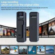 1pc 1080p Mini Body Camera 1.3inch Screen 180° Rotatable Lens Body Mounted Camera Small Portable IR Night Vision Body Camera Camera Bike - Multicolor - View 10