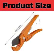 1 chiếc máy cắt ống PVC bền chắc, máy cắt ống, lưỡi cắt cỡ lớn, có vít điều chỉnh độ căng và kẹp kim loại - dụng cụ cắt ống 0-33mm, thích hợp để cắt ống PEX và ống nhựa. - 1 chiếc - Xem 3