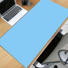 Alfombrilla de ratón de una sola pieza grande - Tapete de escritorio minimalista negro, base antideslizante, superficie adecuada para PC, oficina y estación de trabajo de computadora. Alfombrilla de ratón de escritorio, alfombrilla de ratón de oficina, tapete de escritorio, gaming, espacio de oficina, accesorios de computadora, diseño rectangular y estilizado, material de alta calidad, ideal para entusiastas de la tecnología y trabajadores de oficina. - azul - Ver 18