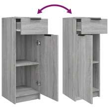 vidaXL Bathroom Cabinet, Mid-Height Cabinet, Bathroom Storage Cabinet, Bathroom Furniture, Storage Cabinet, Grey, 32x33.5x90cm, Wood-Based Material - Grey - View 7