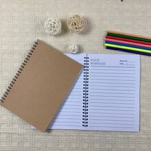 Set de 4 cuadernos espirales A5, cuadernos pequeños de 55 hojas, libreta de bocetos, diario, escritura, dibujo - Unitalla - Ver 9
