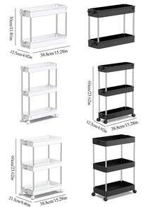 Convenient Storage Cart With Tool-Free Assembly Structure Lightweight Storage Organizer For Busy Professionals Students Sturdy Display Stand Perfect For Desks Patios Multi-Layer Organizer Room Decor Kitchen Essentials Home Decor Storage Orangizer Shoe Rack Bathroom Accesssories Office Desk Accesorries - Multicolor - View 7