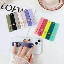 Bộ 4/2 giá đỡ điện thoại dạng vòng nhiều màu sắc, tự dính chống rơi, tương thích với dây đeo cổ tay, 10 màu sắc để lựa chọn, chất liệu PC, dễ dàng lắp đặt, phụ kiện điện thoại thời trang cho điện thoại Apple & Android. - Nhiều màu - Xem 9