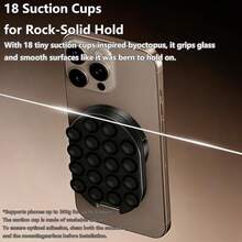 Magnetic Phone Holder, Suction Cup Phone Mount, 360° Rotatable, Foldable, Strong Magnet, Vacuum Suction, Dual Function, Magsafe Compatible, Portable, Adjustable Angle, Hands-Free, Reusable, Washable, Anti-Slip, Universal Compatibility - one-size - View 3