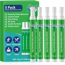 Stain Remover Pens For Clothing, 5 Pack – Instant Stain Removal Pen For Clothes, Travel-Friendly Laundry Stain Pen For Food, Coffee, Wine, Makeup, Grease & More - 1 - View 8