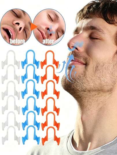 3-Pack Silicone Nose Vents, Quiet Snoring Solution - Improve Airflow, Comfortable Nasal Dilators, Assist Breathing, Enhance Sleep Quality, Anti-Snoring