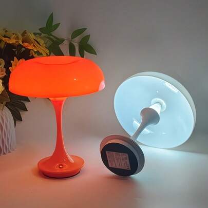 Đèn bàn LED hình nấm hiện đại, thiết kế nhựa thời trang, có thể sạc lại, 3 mức nhiệt độ màu và điều chỉnh độ sáng, phù hợp cho phòng ngủ, phòng khách và trang trí nhà cửa, là món quà tuyệt vời hoặc vật trang trí ngày lễ.
