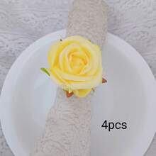 4个/10个装,直径4厘米/1.57英寸的金属餐巾环,花卉工艺环,用于餐桌装饰,适用于餐厅、咖啡馆、家庭、婚礼、派对、野餐和聚会。多种颜色和款式可供选择。 - 彩色 - 查看 22