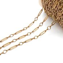 1米不锈钢链条，镀金银色回形针/心形/椭圆形链条，DIY首饰制作链条，适用于项链/手链/脚链等工艺链条材料 - 彩色 - 查看 10