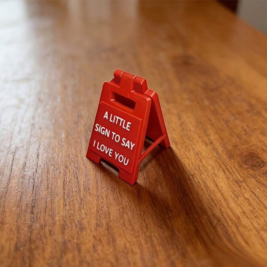 1pc 3D Printed Mini Decorative Sign, Romantic "I Love You" Mini Indicator Plate, Decoration, Valentine's Day Gift - Multiple Styles - View 1