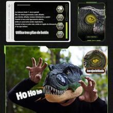Máscara De Dinosaurio Tyrannosaurus Rex Con Luce Y Rugido  Embalaje incidental - Verde - Ver 9