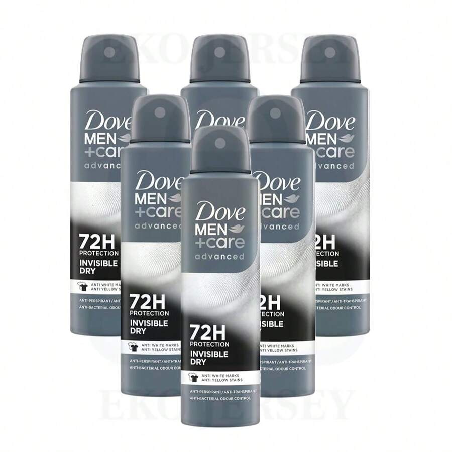 Dove Men + Care Advanced Invisible Dry Spray Deodorant 72H Antiperspirant 150ml Pack Of 6 - 乾淨的 - 查看 1