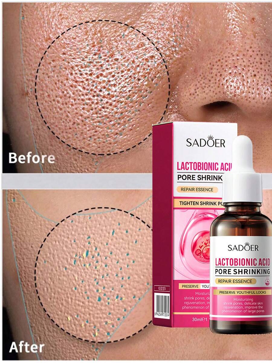 1 chai Tinh chất se khít lỗ chân lông và phục hồi da chứa Axit Lactic | Tinh chất làm mịn lỗ chân lông, Serum dưỡng ẩm da mặt, Nước hoa hồng làm sạch lỗ chân lông, Nhỏ gọn, Thích hợp mang theo khi đi du lịch, Món quà tuyệt vời dành cho phụ nữ, mẹ, vợ, chị em gái, thiếu nữ, bạn gái, Cũng lý tưởng cho Ngày của Mẹ, Chăm sóc da, Phong cách mùa đông ấm áp, Thích hợp cho mùa đông, Phong cách Y2K, Ngày Valentine, Quà tặng Ngày Valentine, Ramadan, Quà tặng tiệc Ramadan, Thích hợp cho các bữa tiệc, Chăm sóc da mặt, Làn da khỏe mạnh - Collagen - Xem 1
