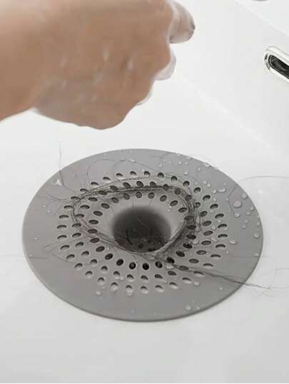 1 Piece Of Silicone Hair Filter - Durable And Odor Proof. The Bathtub Shower Drain Plug Is Suitable For Kitchens And Bathrooms, And The Drainage Filter Plug Effectively Captures Hair From Sinks, Bathtubs, And Shower Drains