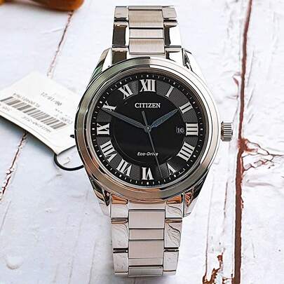 CITIZEN AW1690-51E Men's Business Casual Watch, Silver Stainless Steel Black Dial With Date Display, Perfect Gift For Father's Day, Wedding Anniversary, Birthday And Other Occasions