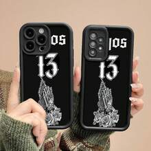 Funda para móvil Vagos 13 con diseño de manos de esqueleto y rosas. Compatible con Samsung, Apple, VIVO, OPPO, , Transsion, ,  y Honor. Fabricada en TPU, ofrece protección contra golpes y caídas. Un regalo ideal para familiares y amigos. - Negro - Ver 4