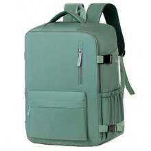 Large Capacity Multi-Compartment Travel Backpack, 180° Wide Opening Design, With Separate Shoe And Laptop Compartments, Multi-Pocket Layered Storage, Lightweight Padded Shoulder Straps, Suitable For Business Commute, School, Travel And Daily Use - Multicolor - View 15