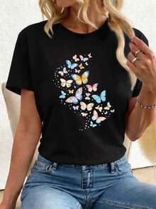 Women T-Shirts - Black - View 1