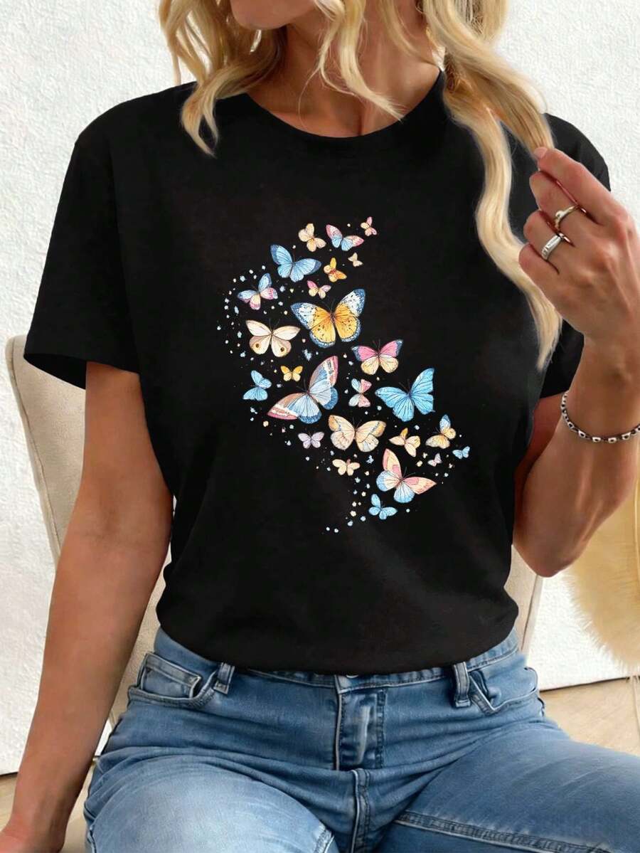 Women T-Shirts - Black - View 1