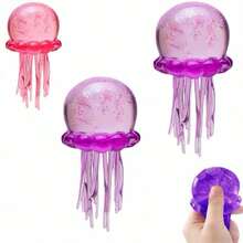 Slow Rebound Silicone Stress Relief Toy, Water-Filled Jellyfish & Octopus Squeeze Toy, Relaxation Pressure Relief Prop, Silicone Octopus Squeeze Toy, Slow Rebound Pressure Relief Prop - Multicolor - View 2
