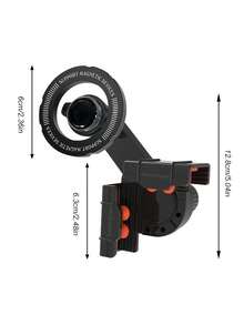 通用磁吸式车载手机支架&二合一车载杯架手机支架 - 360°旋转，强力磁吸，配有带硅胶握把的可调节支臂和U型杯槽，兼容及所有智能手机 - 支架 - 查看 14