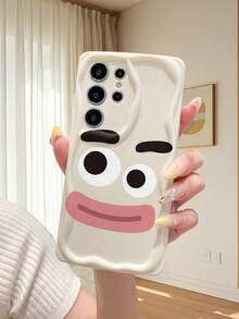 1个趣味TPU材质眉毛香肠嘴巴表情图案白色奶油水波纹加厚防摔精准开孔镜头保护手机壳，兼容 17/17 Pro/17 Pro Max/17 Air/16/11/16 Pro/16 Plus/16 Pro Max/16 e/15 Pro Max/13/14/12/11/7G/8P以及Galaxy、Y20/Y21/Y36/Transsion等机型。 - 白色 - 查看 9