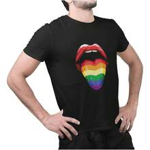 Playeras De Labios Pride - Negro - Ver 3